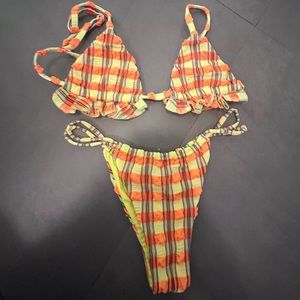Montce plaid bikini size xs